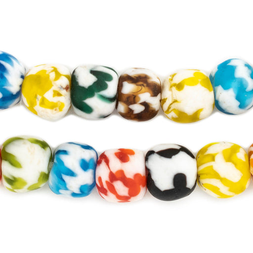 Multicolor Fused Recycled Glass Beads (14mm) - The Bead Chest