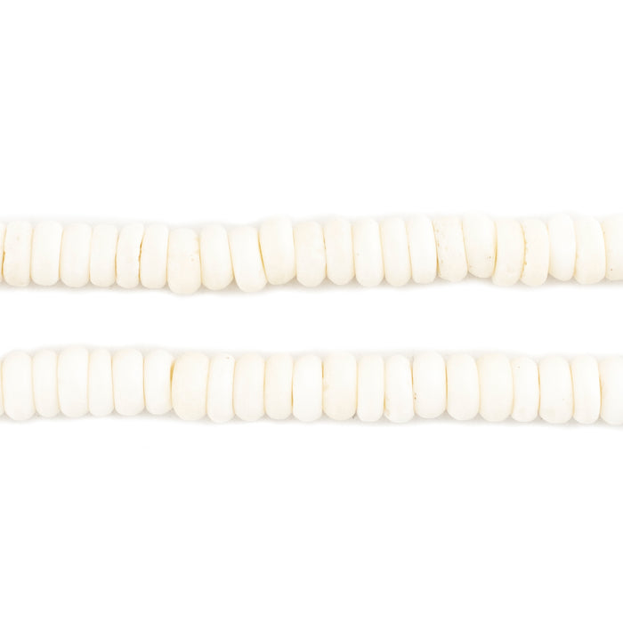 White Bone Button Beads (6mm) - The Bead Chest