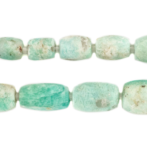 Rustic Barrel Afghan Amazonite Beads - The Bead Chest