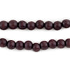 Plum Purple Round Natural Wood Beads (8mm)