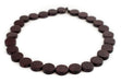 Plum Purple Circular Natural Wood Beads (15x15mm) - The Bead Chest