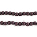 Plum Purple Round Natural Wood Beads (6mm) - The Bead Chest