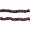 Plum Purple Round Natural Wood Beads (6mm)