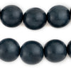 Navy Blue Round Natural Wood Beads (20mm)