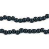 Navy Blue Round Natural Wood Beads (6mm)
