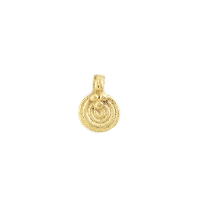 Brass Baule-Style Spiral Charm - The Bead Chest