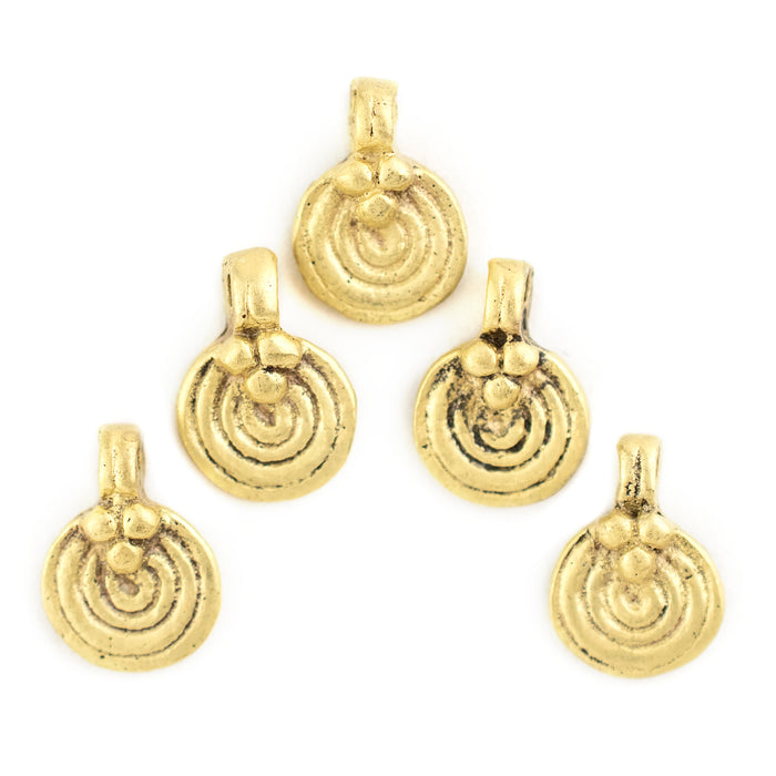 Brass Baule-Style Spiral Charm - The Bead Chest