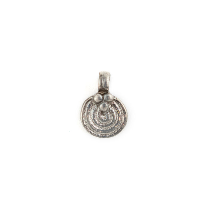 Silver Baule-Style Spiral Charm - The Bead Chest