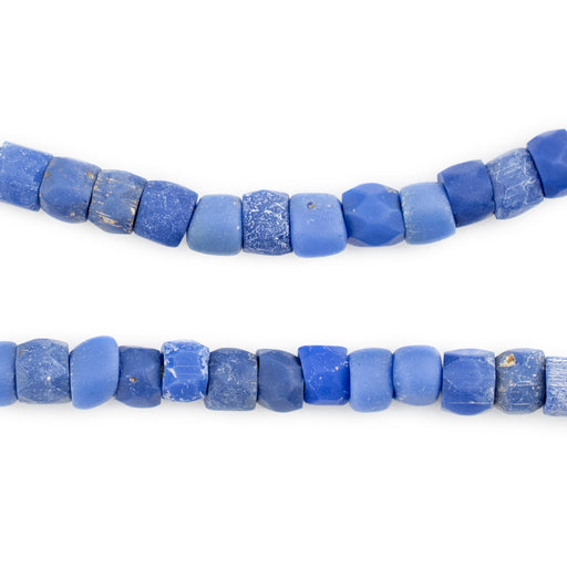Graduated Opaque Faceted Russian Blue Beads (6-9mm) - The Bead Chest