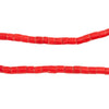 Vintage Red Czech Glass Cylinder Beads (4mm)