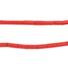 Vintage Red Czech Tube Beads (4mm)