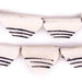 White Carved Triangular Batik Bone Beads - The Bead Chest