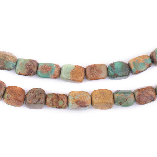 Green Turquoise Dice Beads (8x6mm) - The Bead Chest