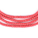 Strawberry Pink Ghana Glass Beads (4mm) - The Bead Chest