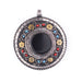 Premium Onyx Inlaid Afghani Silver Pendant (Round) - The Bead Chest