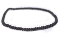 Black Rondelle Volcanic Lava Beads (6mm) - The Bead Chest