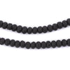 Black Rondelle Volcanic Lava Beads (6mm)