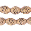 Woven Ghana Brass Filigree Oval Beads (20x15mm)
