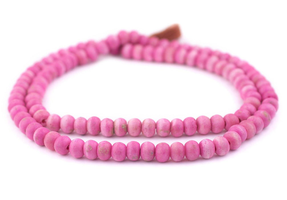 Neon Pink Bone Mala Beads (10mm) - The Bead Chest