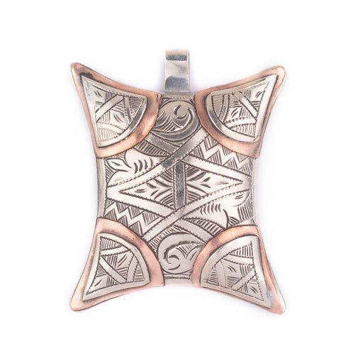 Handcrafted Tuareg Silver Pendant (Copper Amulet)