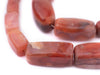 Rectangular African Carnelian Beads (Large Size, 36" Strand) - The Bead Chest