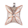 Handcrafted Tuareg Silver Pendant (Copper Flower)
