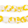 Sunflower Yellow Fused Recycled Glass Beads (14mm)