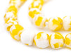Sunflower Yellow Fused Recycled Glass Beads (14mm) - The Bead Chest