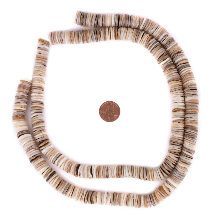 Rustic Natural Shell Heishi Beads (12mm) - The Bead Chest