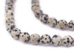 Polished Round Dalmatian Jasper Beads (8mm) - The Bead Chest