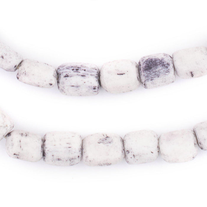 Washed Grey Kenya Bone Beads (Small) - The Bead Chest