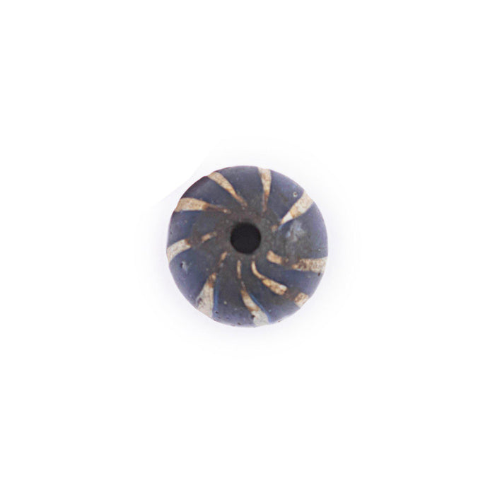 Blue Stripe Jatim Java Bead (Single Bead, 20mm) - The Bead Chest