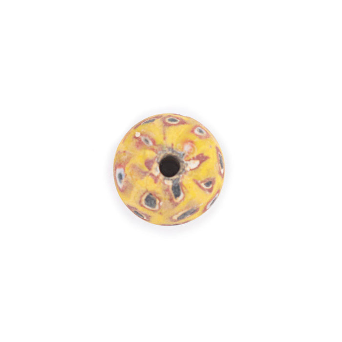 Yellow Mosaic Jatim Java Bead (Single Bead, 20mm) - The Bead Chest