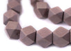 Brown Diamond Cut Natural Wood Beads (20mm) - The Bead Chest