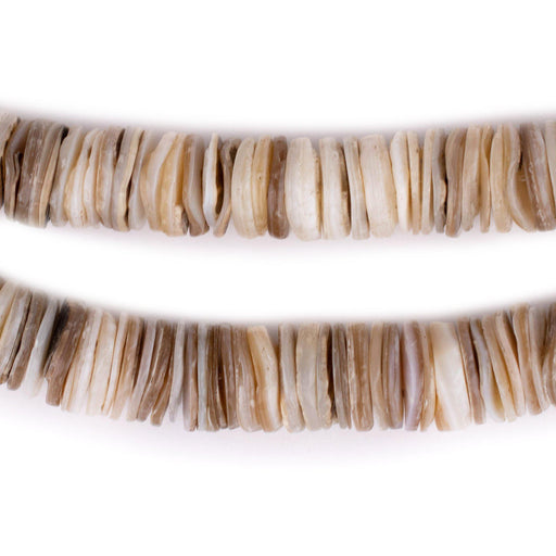 Rustic Natural Shell Heishi Beads (12mm)