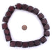 Dark Brown Diamond Cut Natural Wood Beads (20mm) - The Bead Chest