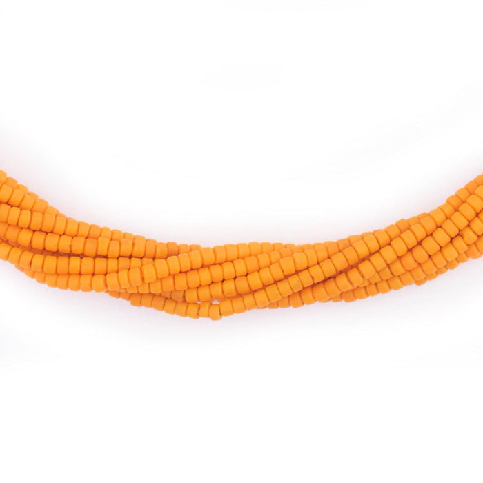 Tangerine Orange Afghani Tribal Seed Beads (10 Strands) - The Bead Chest