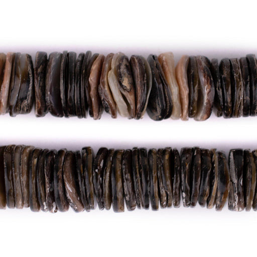 Dark Brown Natural Shell Heishi Beads (16mm)