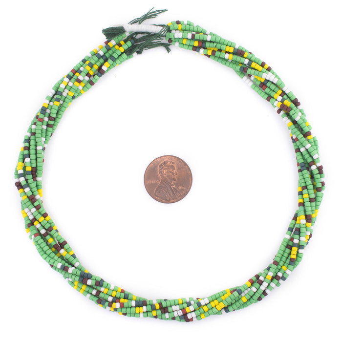 Aqua Medley Afghani Tribal Seed Beads (10 Strands) - The Bead Chest