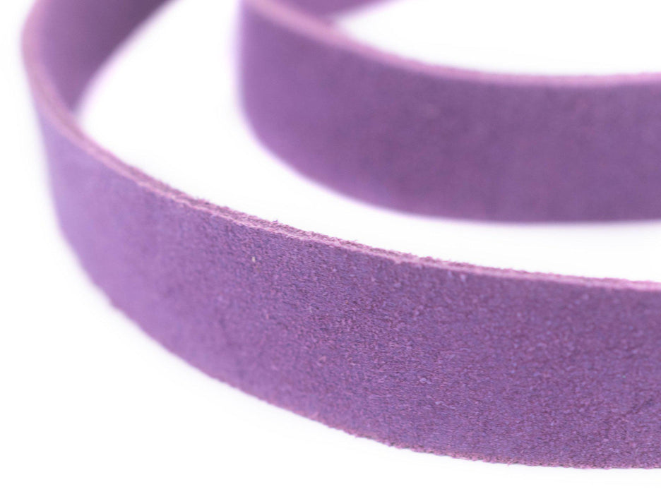 20mm Purple Flat Suede Leather Cord (3ft) - The Bead Chest