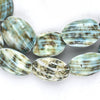 Green Picasso Shell Beads (20x14mm)