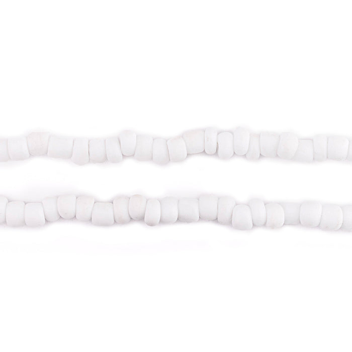 White Java Glass Seed Beads (4mm, 48" Strand) - The Bead Chest