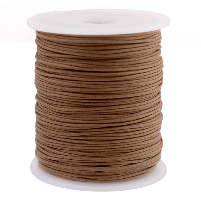 1.0mm Tan Brown Waxed Cotton Cord (300ft) - The Bead Chest