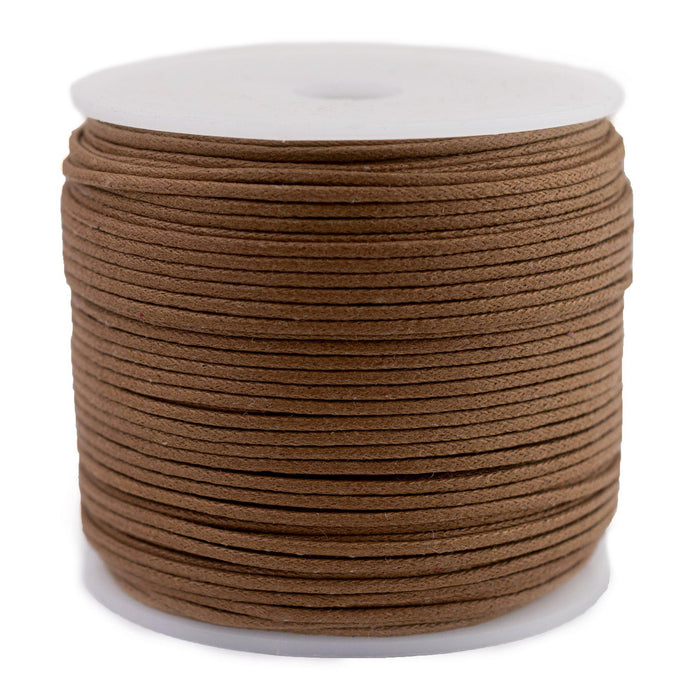 1.5mm Tan Brown Waxed Cotton Cord (300ft) - The Bead Chest