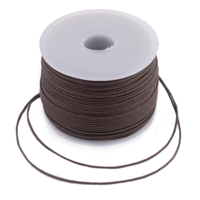 0.5mm Coffee Brown Waxed Cotton Cord (300ft) - The Bead Chest