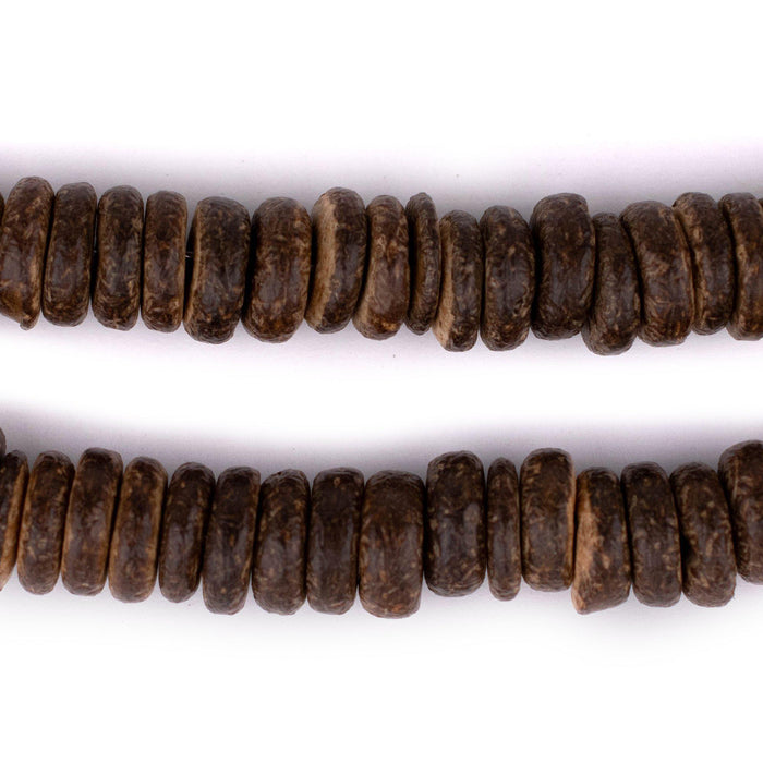 Chocolate Disk Coconut Shell Beads (12mm) - The Bead Chest
