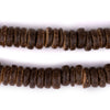 Chocolate Disk Coconut Shell Beads (12mm)