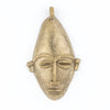 African Elongated Brass Mask Pendant (96x53mm)