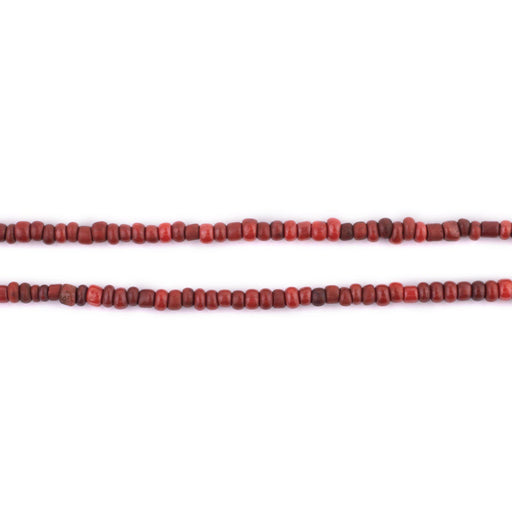 Vintage-Style Red Java Glass Seed Beads (2.5mm, 48" Strand) - The Bead Chest