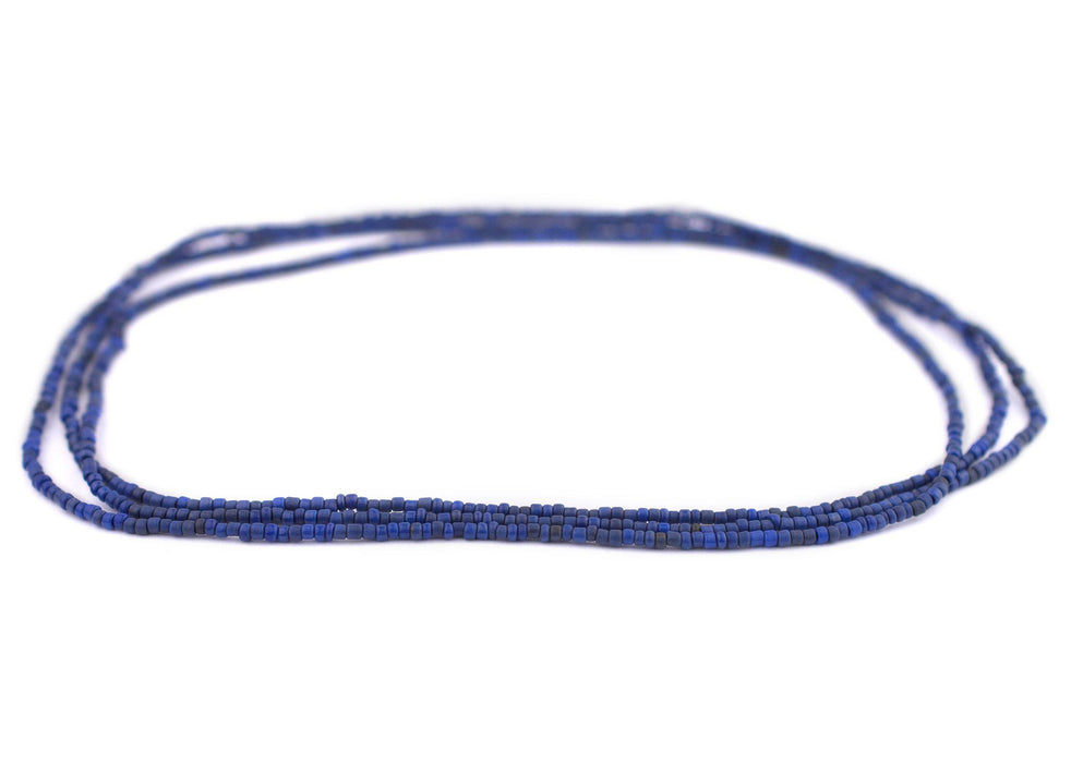 Blue Java Glass Seed Beads (2.5mm, 48" Strand) - The Bead Chest